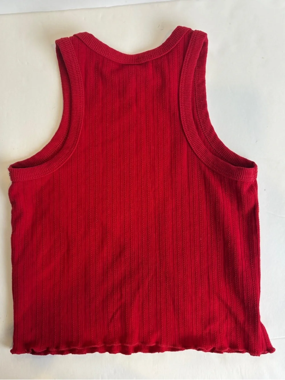 Art Class Target Red Ribbed Knit High Neck Cropped Tank Top